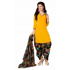 Triveni Smart Yellow Colored Printed Polyester Salwar Kameez